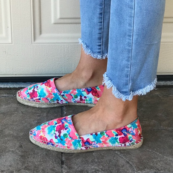 Pastel Colors Flatform Espadrille Loafer Flats - Picture 2 of 8